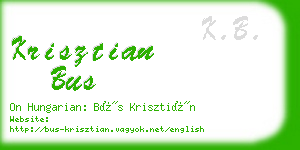 krisztian bus business card